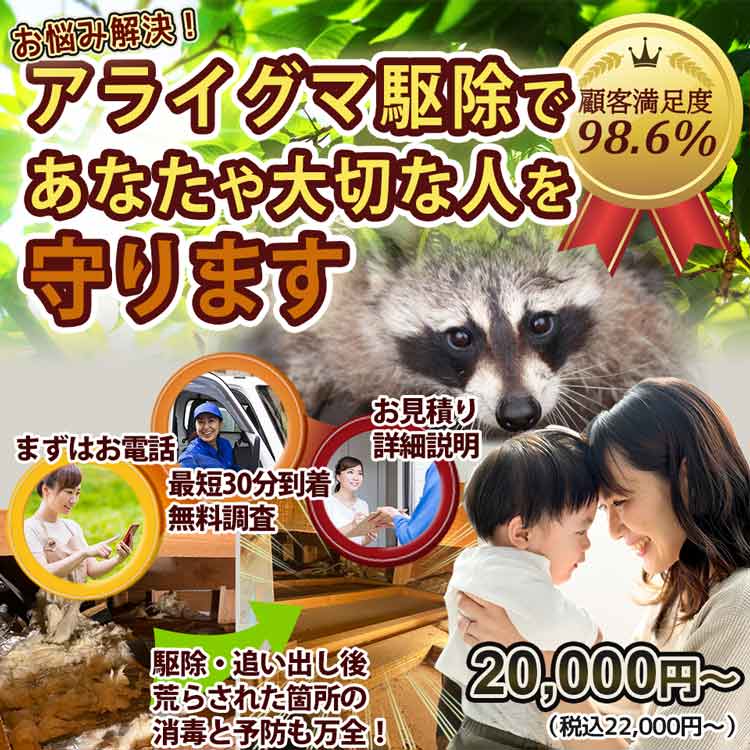 あなたの街のアライグマのお悩み、お任せください！